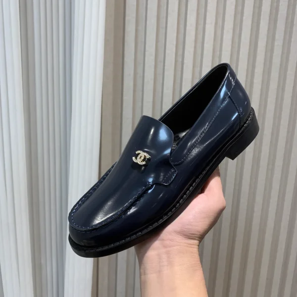 Rhinestone Buckle Patent Leather Loafers image 1
