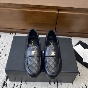 Quilted Leather Loafer Flats image 1