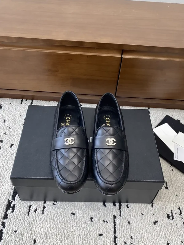 Quilted Leather Loafer Flats image 1