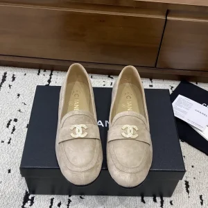 Women's Suede Loafers with CC Logo Accent image 1