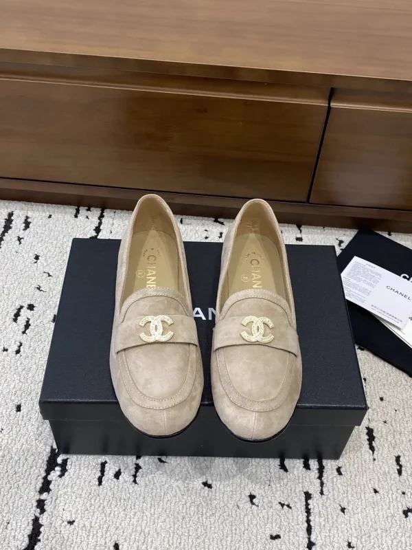 Women's Suede Loafers with CC Logo Accent image 1