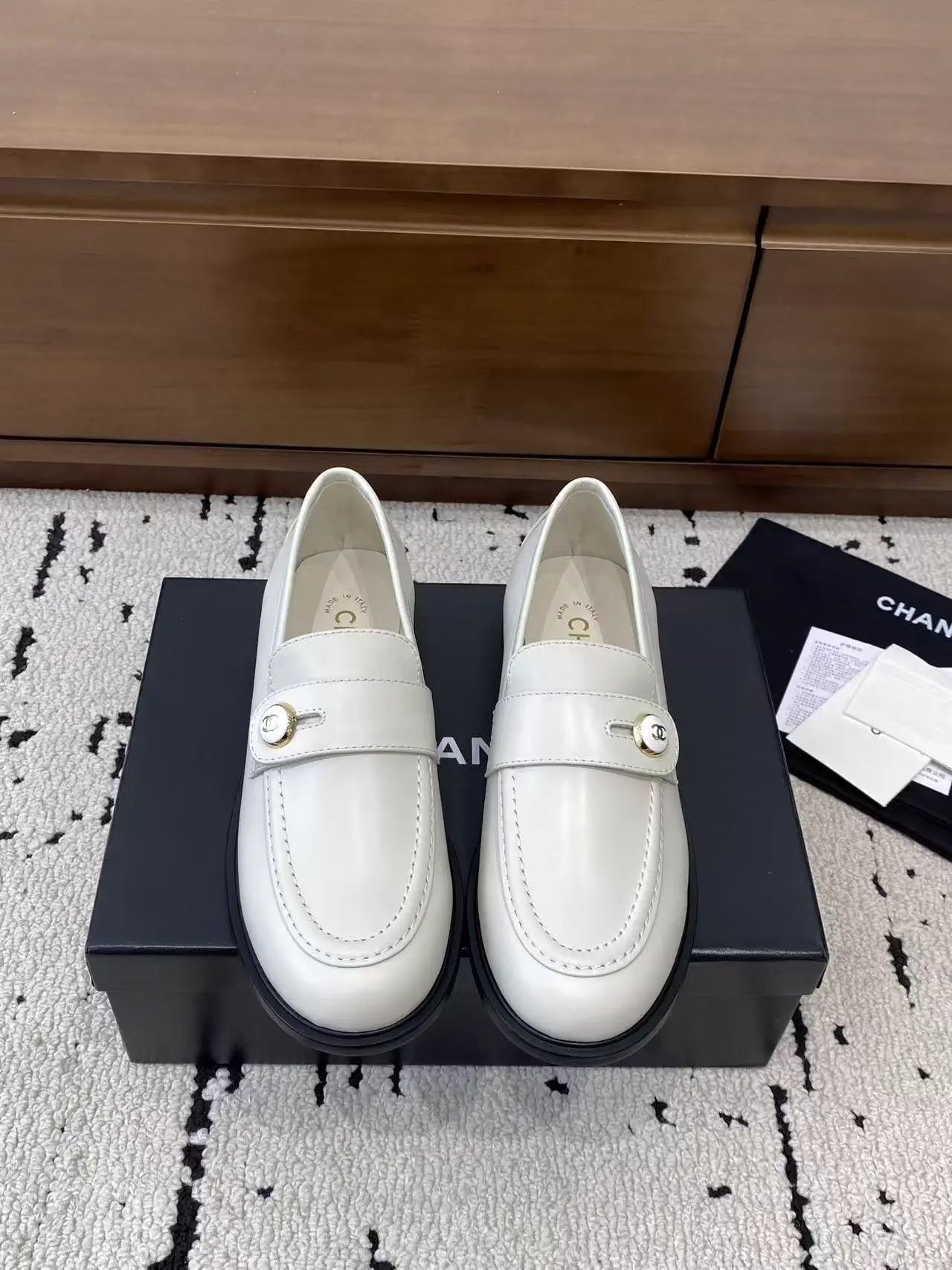 Women's Button Decor Loafers image 1