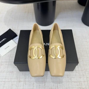 Square Toe Loafers with Gold Hardware image 1