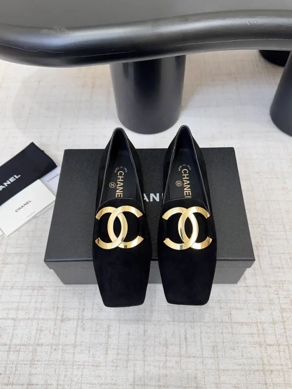 Square Toe Loafers with Gold Interlocking Buckle image 1