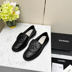 CHANEL Quilted Leather Loafers with CC Logo image 1
