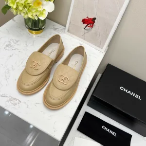 Quilted Leather Loafers with CC Logo image 1