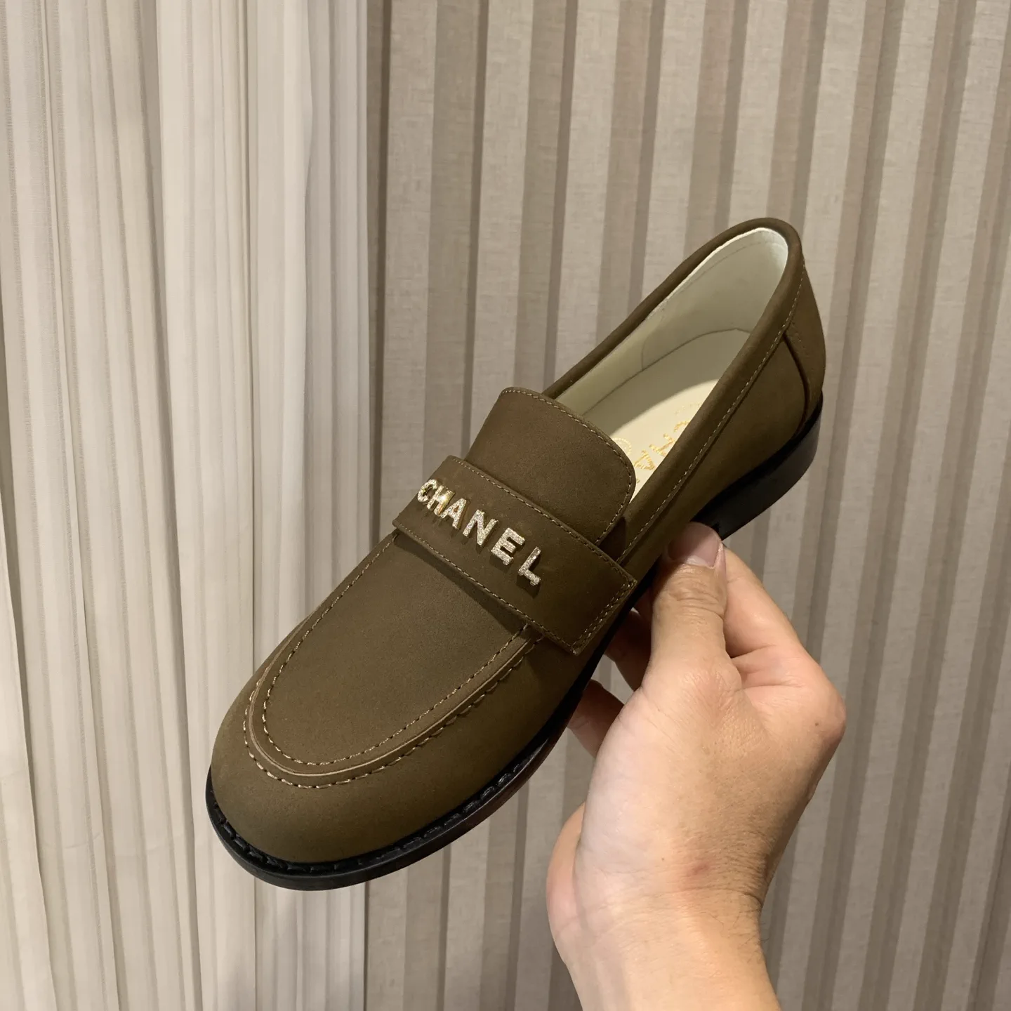 Rhinestone Logo Loafer Mules image 1