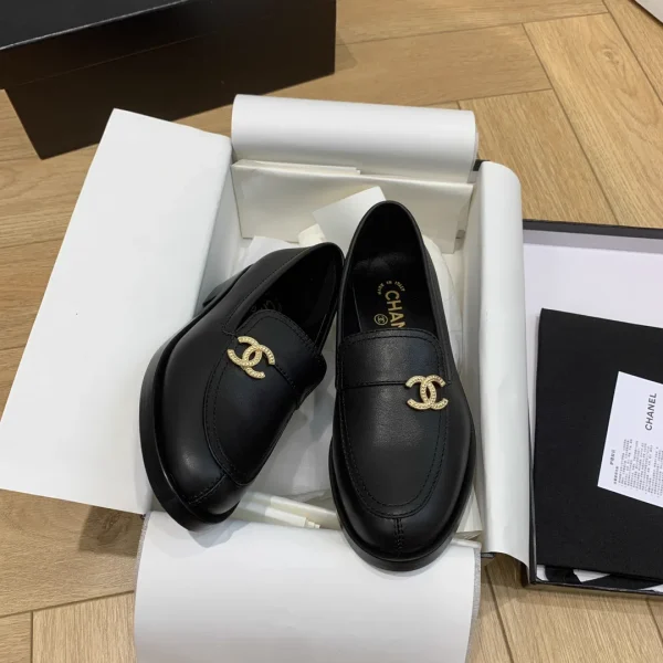 Classic Double C Logo Leather Loafers image 1