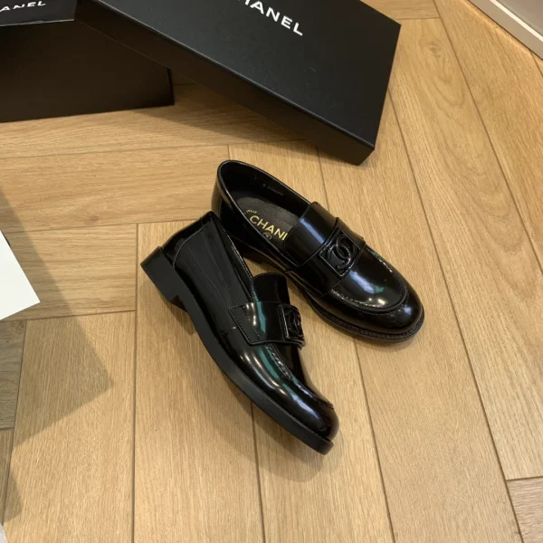 Women's Patent Leather Loafers with CC Buckle image 1