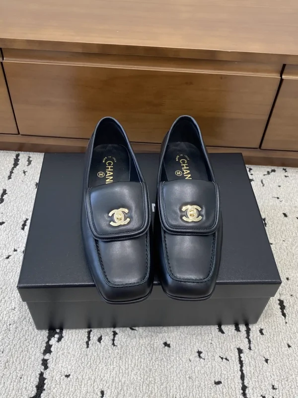 Square Toe Loafers with Double C Buckle image 1