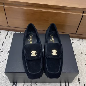Square Toe Loafers with Double C Buckle image 1