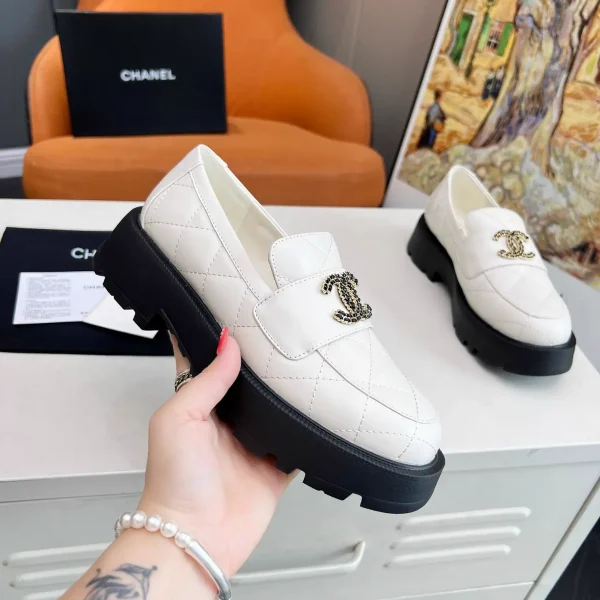 Quilted Platform Loafers image 1