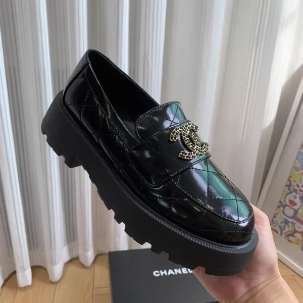 Quilted Platform Loafers image 1