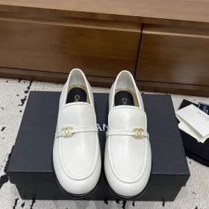 Women's Leather Loafers with Logo Accent image 1