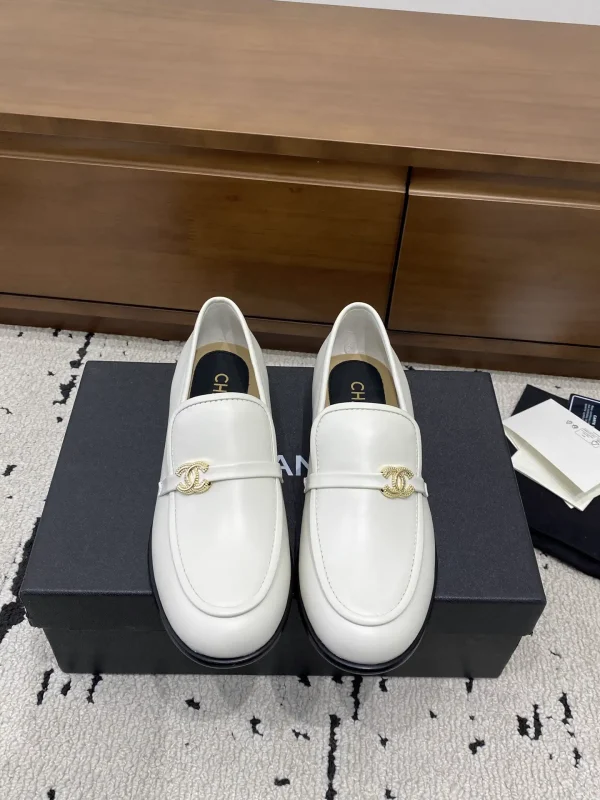 Women's Leather Loafers with Logo Accent image 1