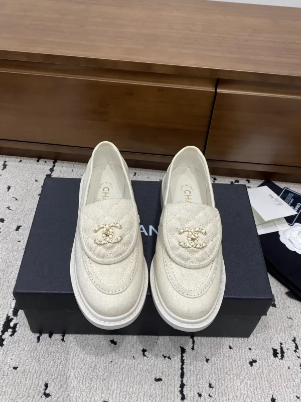 Quilted Loafer Shoes with CC Logo Buckle image 1