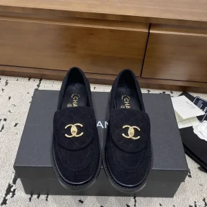 CHANEL Quilted Loafers with Gold-Tone CC Turnlock image 1