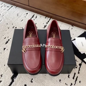 Chain Buckle Low Heel Loafers image 1