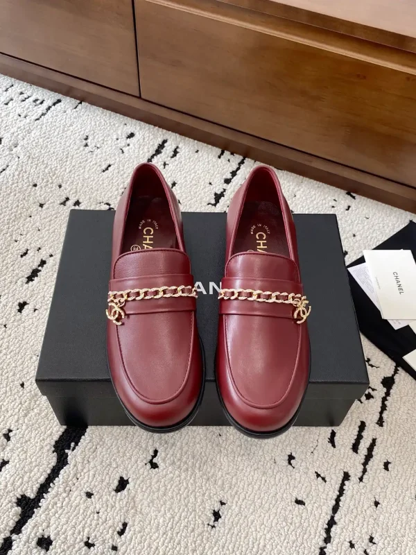Chain Buckle Low Heel Loafers image 1