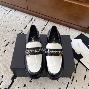 Chain Buckle Low Heel Loafers image 1