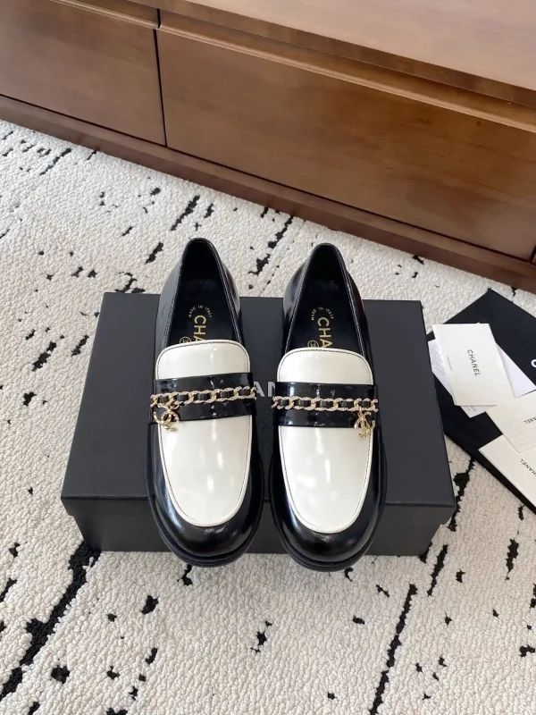 Chain Buckle Low Heel Loafers image 1