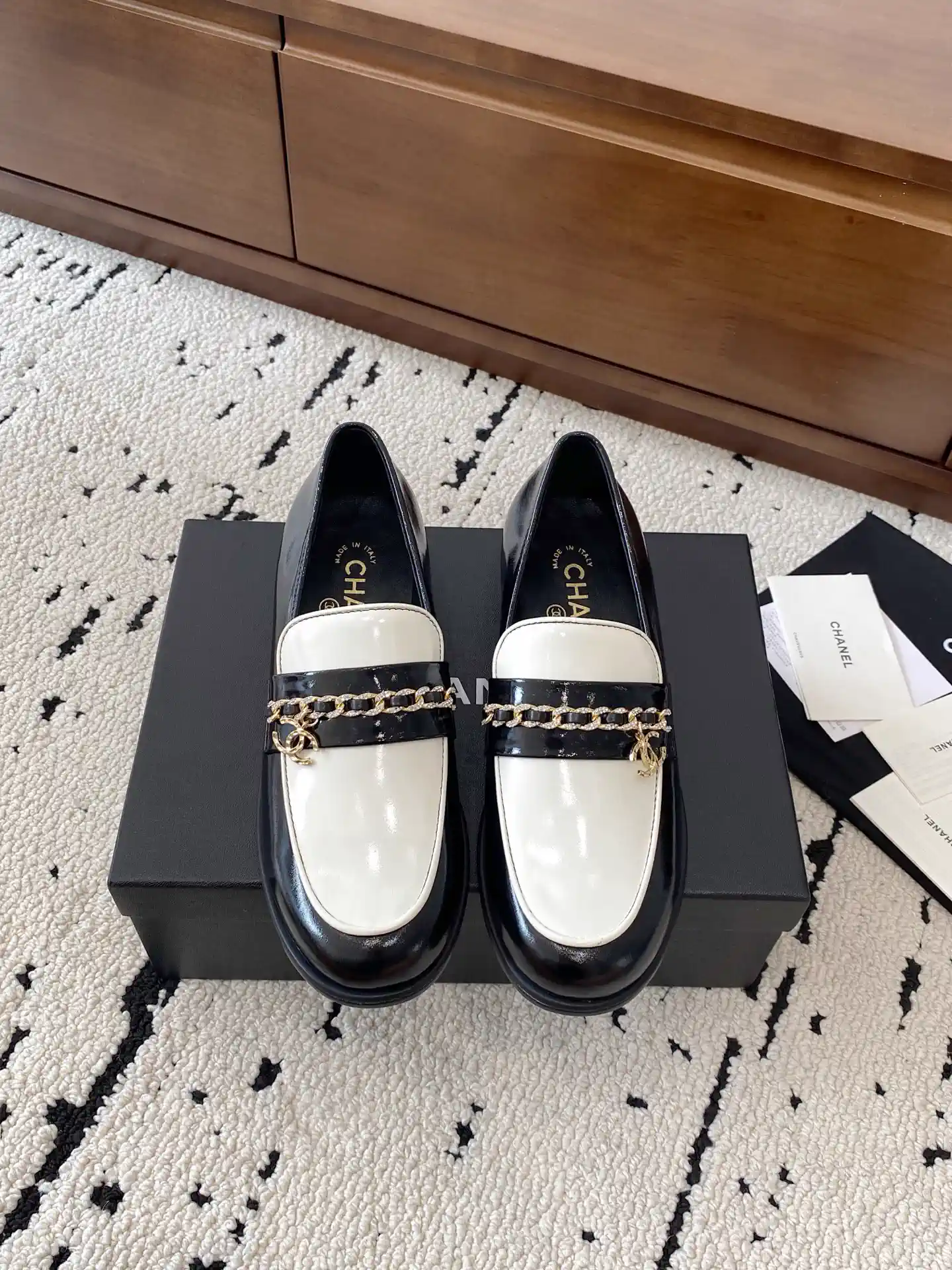 Chain Buckle Low Heel Loafers image 1