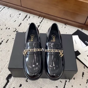 Chain Buckle Low Heel Loafers image 1