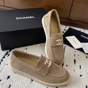 Suede Loafer Shoes with Logo Buckle image 1