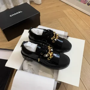 CHANEL Women's Decorative Lace-Up Loafers image 1