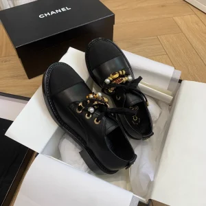 CHANEL Women's Decorative Lace-Up Loafers image 1