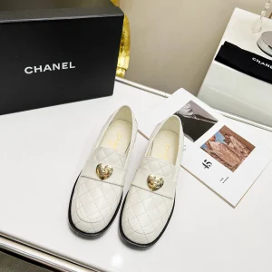 Quilted Heart Logo Slip-On Loafers image 1