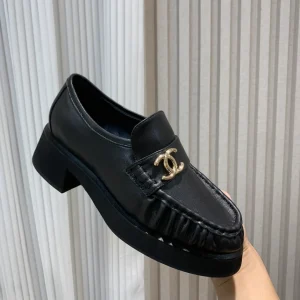 CHANEL Platform Loafers with Logo Buckle image 1