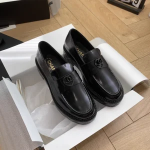 Heart Buckle Chunky Heel Loafers image 1