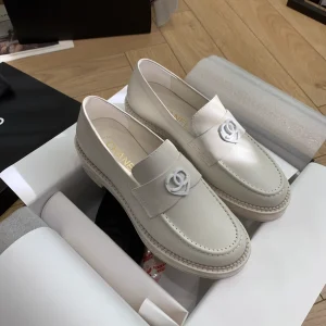 Heart Buckle Chunky Heel Loafers image 1