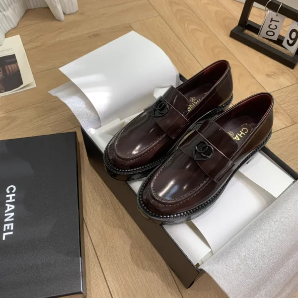 Heart Buckle Chunky Heel Loafers image 1