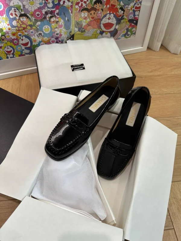 Black Patent Leather Loafers image 1