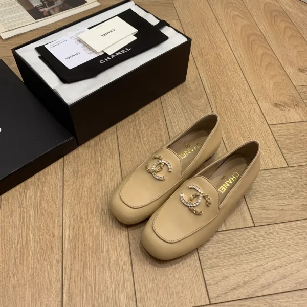 Square Toe Chunky Heel Loafers with Double C Buckle image 1