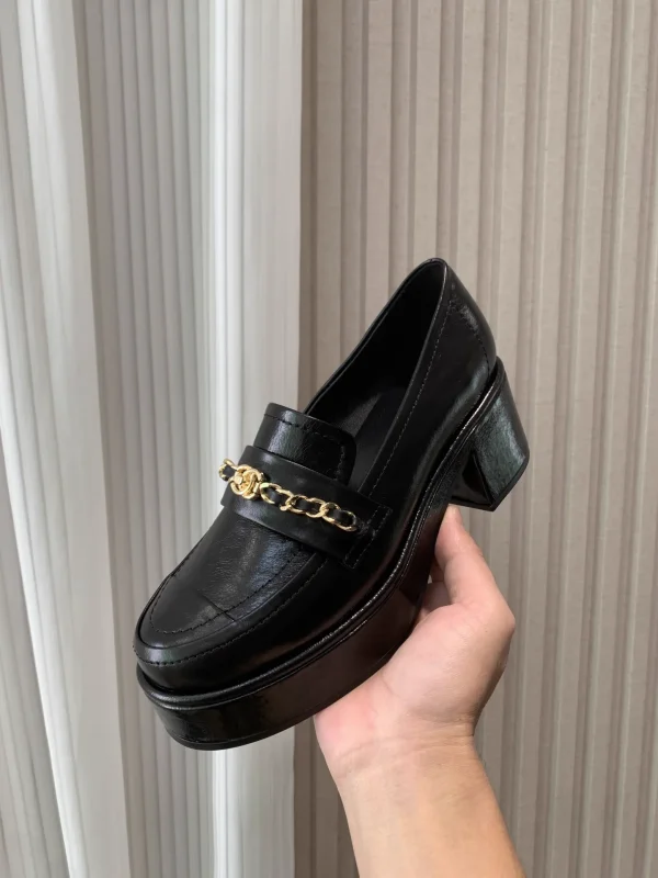 Platform Loafers with Chain Detail image 1