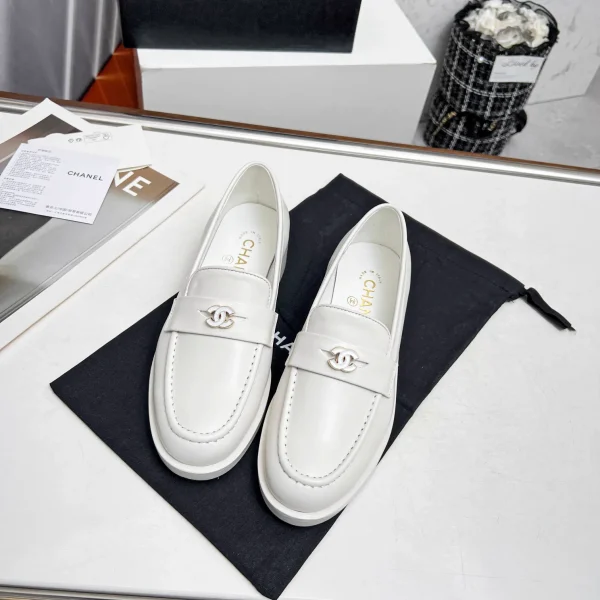 Women's Leather Loafers with Double C Buckle image 1