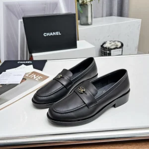 Women's Leather Loafers with Double C Buckle image 1