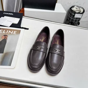 Women's Leather Loafers with Double C Buckle image 1