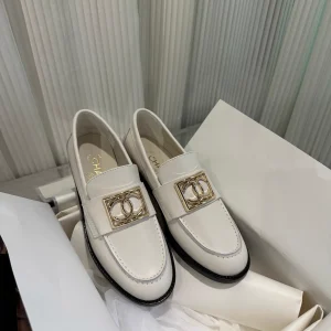 Women's Loafer Shoes with Gold Buckle image 1