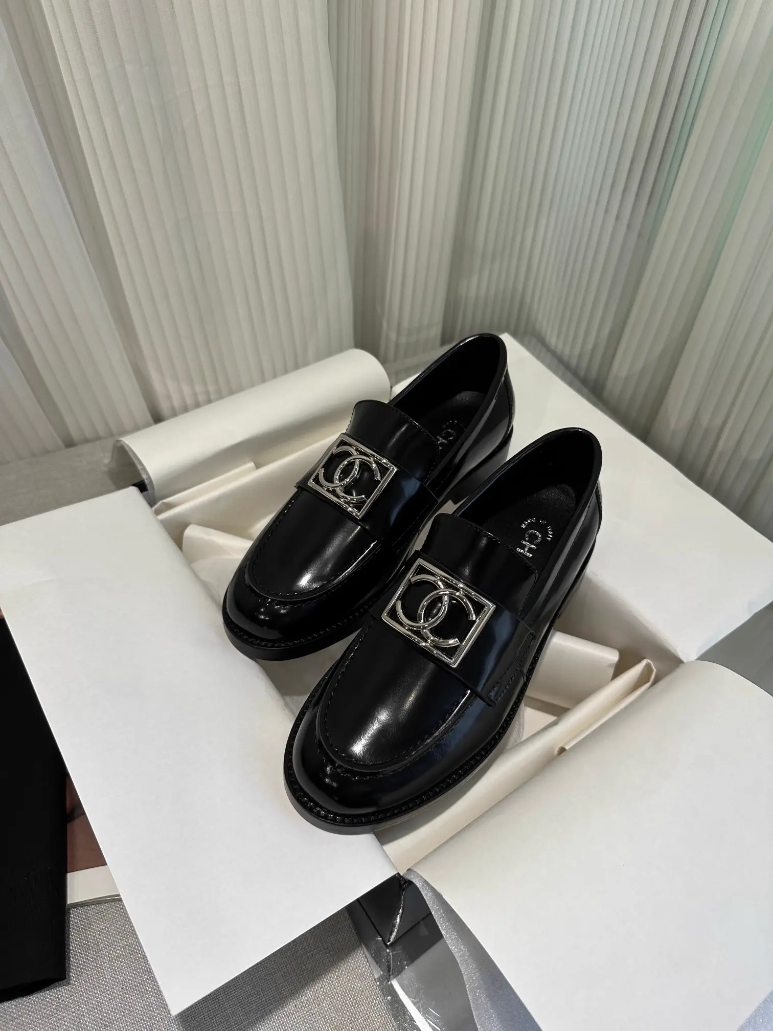 Women's Loafer Shoes with Metal Buckle image 1