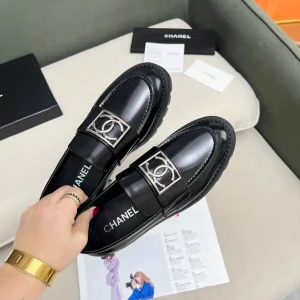 Women's Loafer Shoes with Metal Buckle image 1
