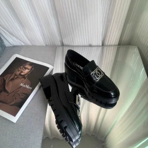 Women's Platform Loafers with Metal Buckle image 1