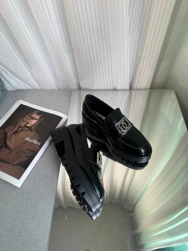 Women's Platform Loafers with Metal Buckle image 1