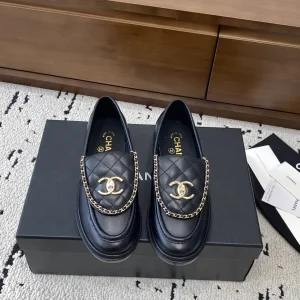 CHANEL Quilted Leather Loafers with CC Logo image 1