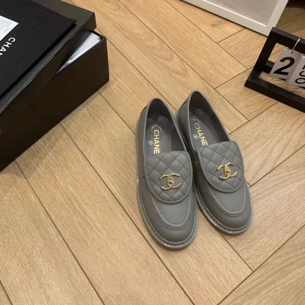 Quilted Leather Loafers with Gold-Tone Logo image 1