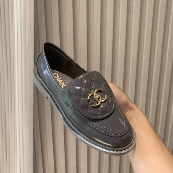 Quilted Patent Leather Loafer Flats image 1