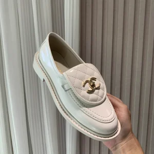Quilted Patent Leather Loafers with Gold-Tone Buckle image 1